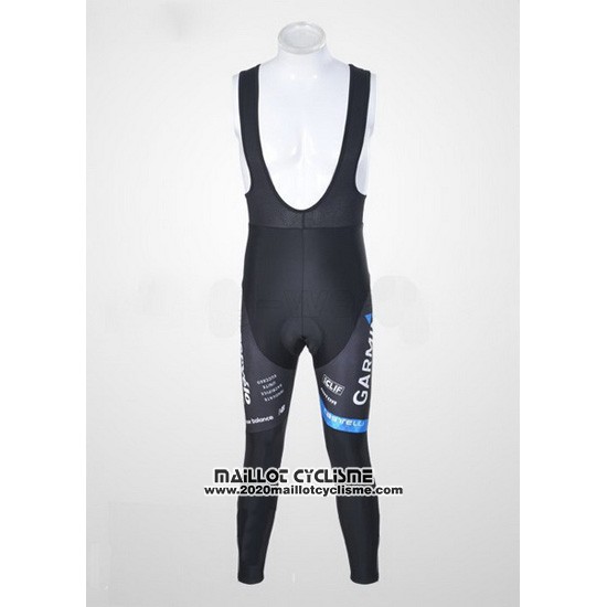 2011 Maillot Ciclismo Garmin Cervelo Blanc et Noir Manches Longues et Cuissard